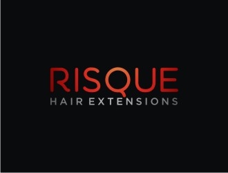 Risque hair extensions logo design by bricton