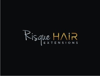 Risque hair extensions logo design by bricton