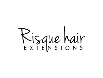 Risque hair extensions logo design by oke2angconcept