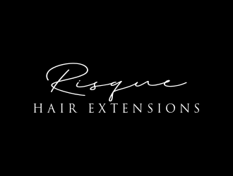 Risque hair extensions logo design by berkahnenen