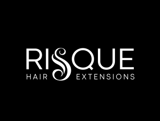 Risque hair extensions logo design by Louseven