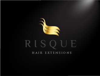 Risque hair extensions logo design by mmyousuf