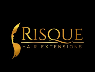 Risque hair extensions logo design by jaize