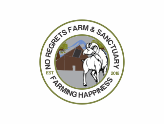 No Regrets Farm & Sanctuary logo design by fasto99