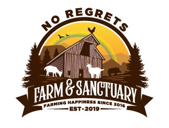 No Regrets Farm & Sanctuary logo design by Suvendu