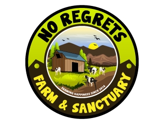 No Regrets Farm & Sanctuary logo design by Suvendu