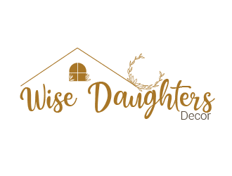 Wise Daughters Decor logo design by kakikukeju