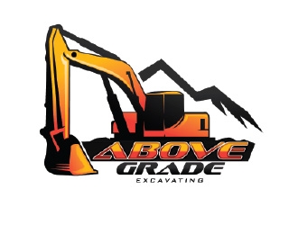 Above Grade Excavating  logo design by KreativeLogos
