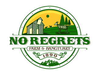 No Regrets Farm & Sanctuary logo design by Ultimatum