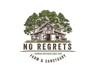 No Regrets Farm & Sanctuary logo design by AYATA