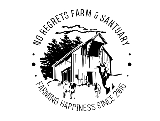 No Regrets Farm & Sanctuary logo design by veron
