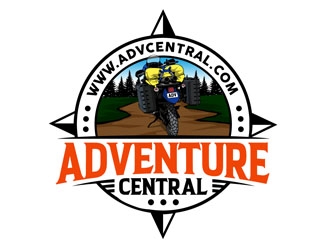 www.ADVCENTRAL.com  OR  Adventure Central logo design by DreamLogoDesign