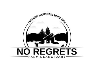 No Regrets Farm & Sanctuary logo design by naldart