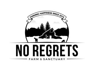 No Regrets Farm & Sanctuary logo design by naldart
