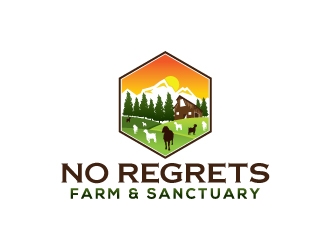 No Regrets Farm & Sanctuary logo design by adwebicon