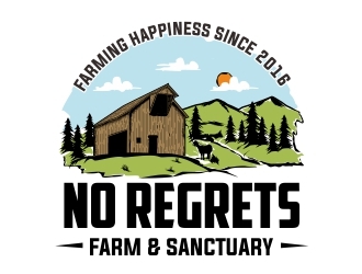 No Regrets Farm & Sanctuary logo design by Mardhi