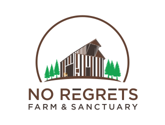 No Regrets Farm & Sanctuary logo design by santrie