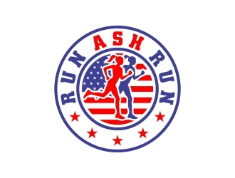 Run Ash Run logo design by mercutanpasuar