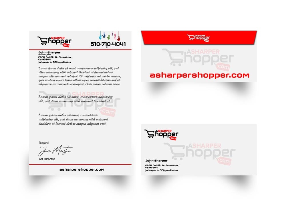 Asharpershopper.com  logo design by bulatITA