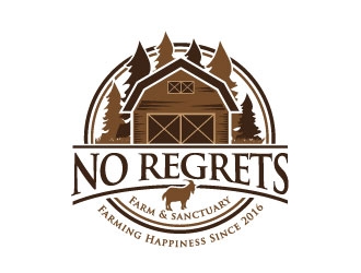 No Regrets Farm & Sanctuary logo design by J0s3Ph
