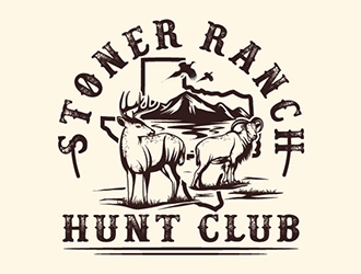 Stoner Ranch Hunt Club logo design by logoguy