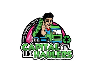 Capital city Junk Haulers logo design by ghostart