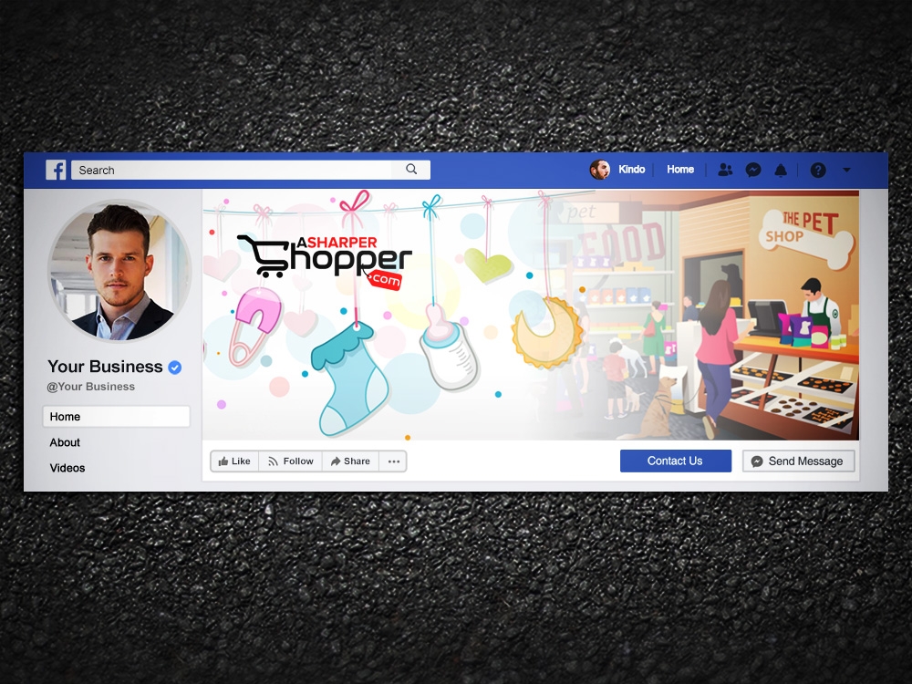 Asharpershopper.com  logo design by Kindo