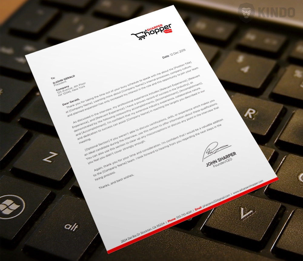 Asharpershopper.com  logo design by Kindo