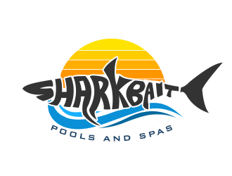 Shark Bait Pools and Spas logo design by ProfessionalRoy