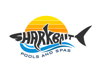Shark Bait Pools and Spas logo design by ProfessionalRoy