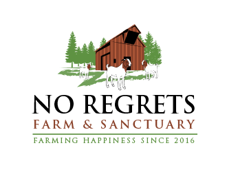 No Regrets Farm & Sanctuary logo design by BeDesign
