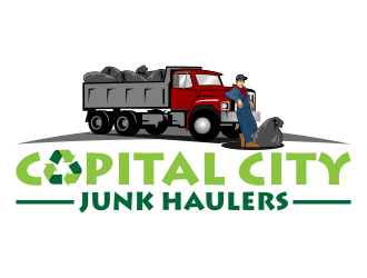 Capital city Junk Haulers logo design by Kruger