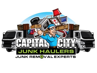 Capital city Junk Haulers logo design by invento