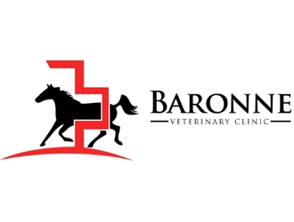 Baronne Veterinary Clinic logo design by nikkl