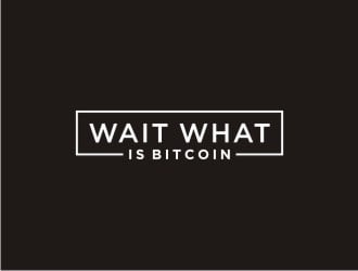 Wait What is Bitcoin logo design by bricton