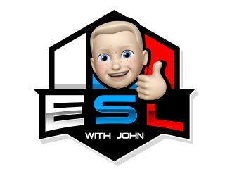 ESL With John logo design by sulaiman