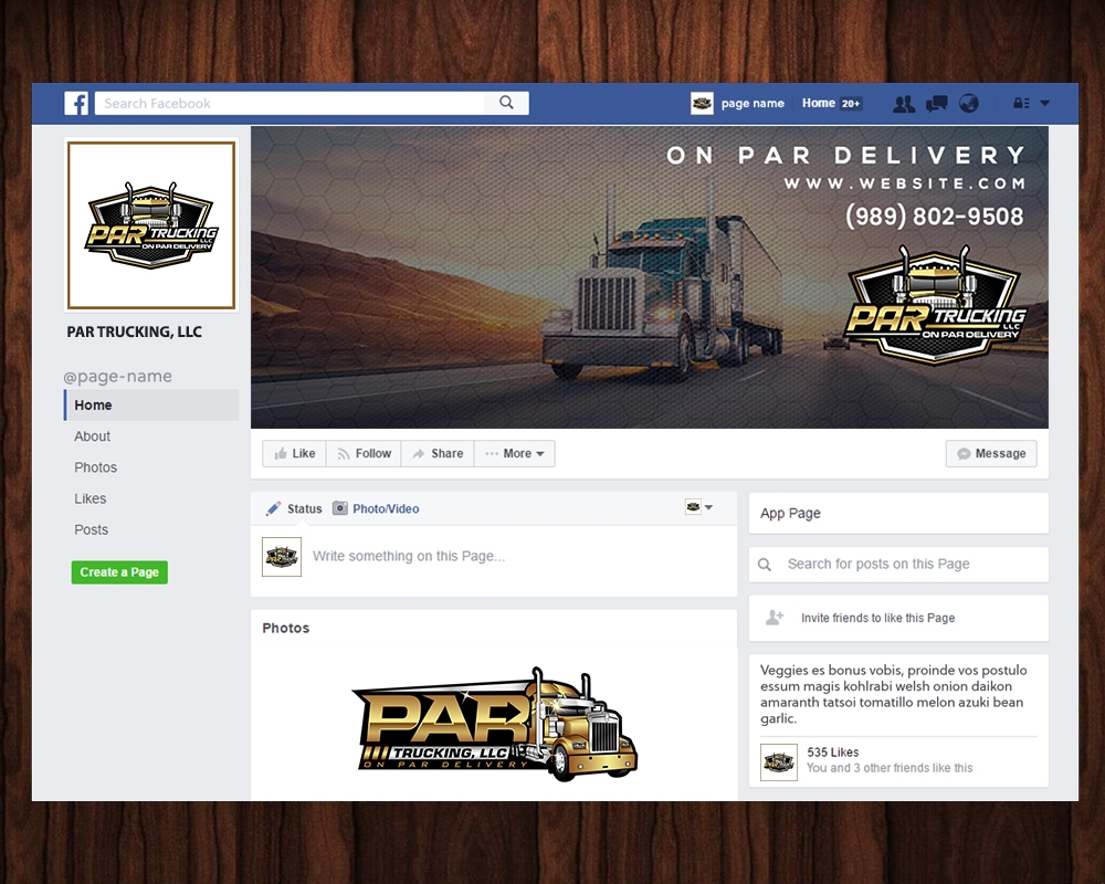 PAR Trucking, LLC logo design by MastersDesigns