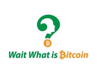 Wait What is Bitcoin logo design by jaize