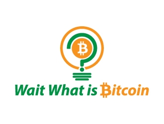 Wait What is Bitcoin logo design by jaize