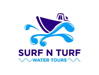 surf n turf water tours  logo design by twomindz