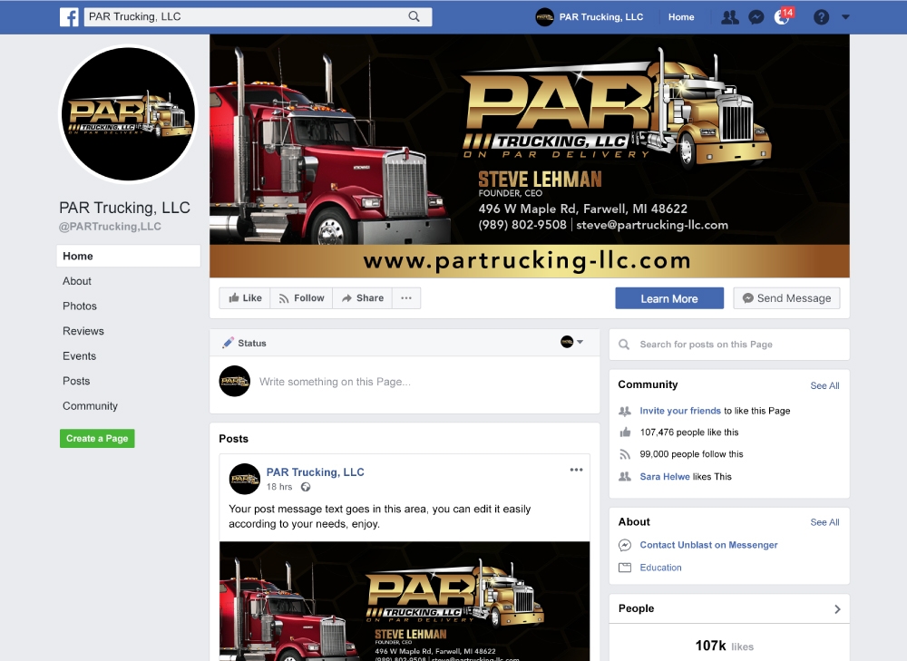 PAR Trucking, LLC logo design by LogOExperT