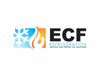 ECF REFRIGERATION logo design by up2date
