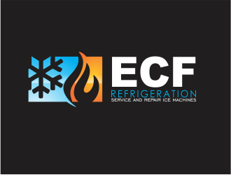 ECF REFRIGERATION logo design by up2date