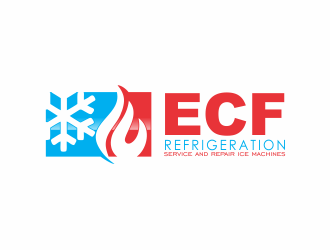 ECF REFRIGERATION logo design by up2date