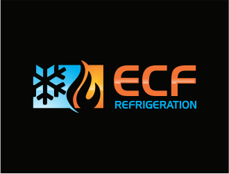 ECF REFRIGERATION logo design by up2date