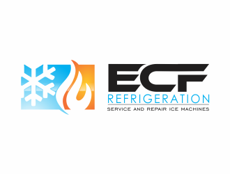 ECF REFRIGERATION logo design by up2date