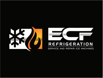ECF REFRIGERATION logo design by up2date