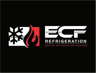 ECF REFRIGERATION logo design by up2date