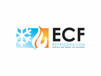 ECF REFRIGERATION logo design by up2date