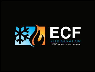 ECF REFRIGERATION logo design by up2date